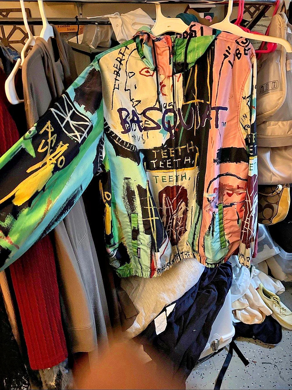 Members Only Jean-Michel Basquiat x Members Only Hooded Windbreaker Jacket